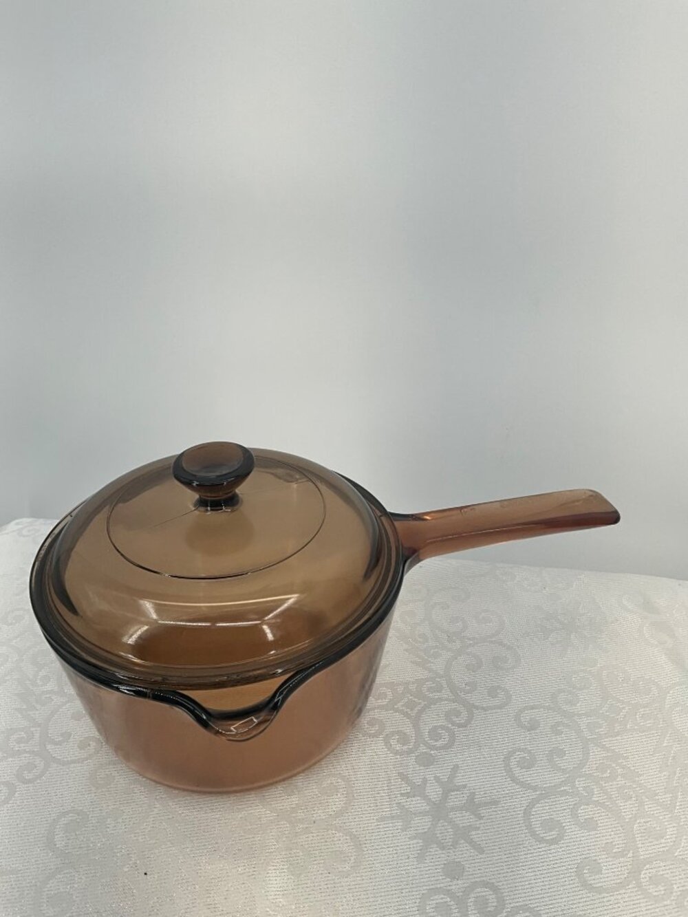 Corning Visions 1L Amber Glass Saucepan With Lid